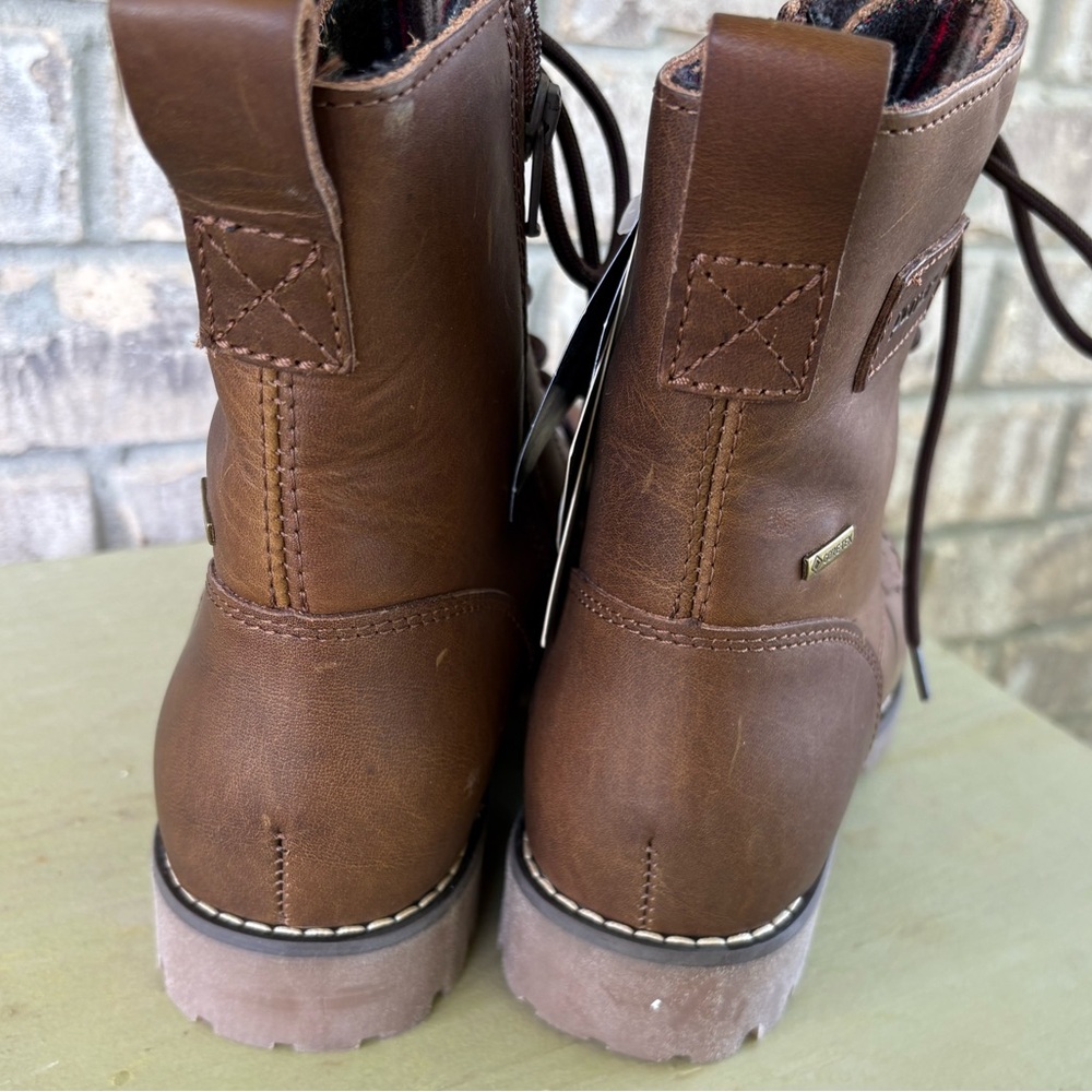NWT-Nordic Pomar Eco-Fdly Terra Leather Gortex Lace/Zip Ankle Lug Combat 9 EU 39 - Picture 8 of 15